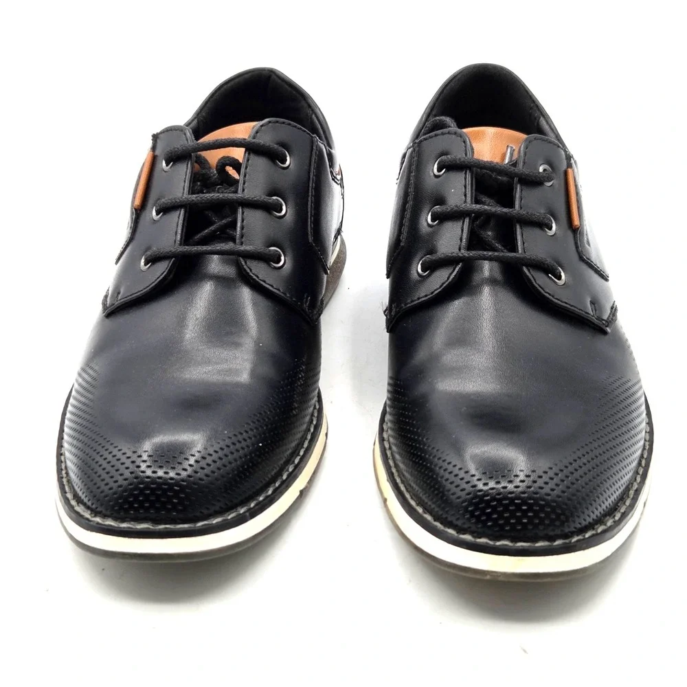 Bruno‎ Marc Dress Shoes Black with Brown Accents Boys Youth Size 3